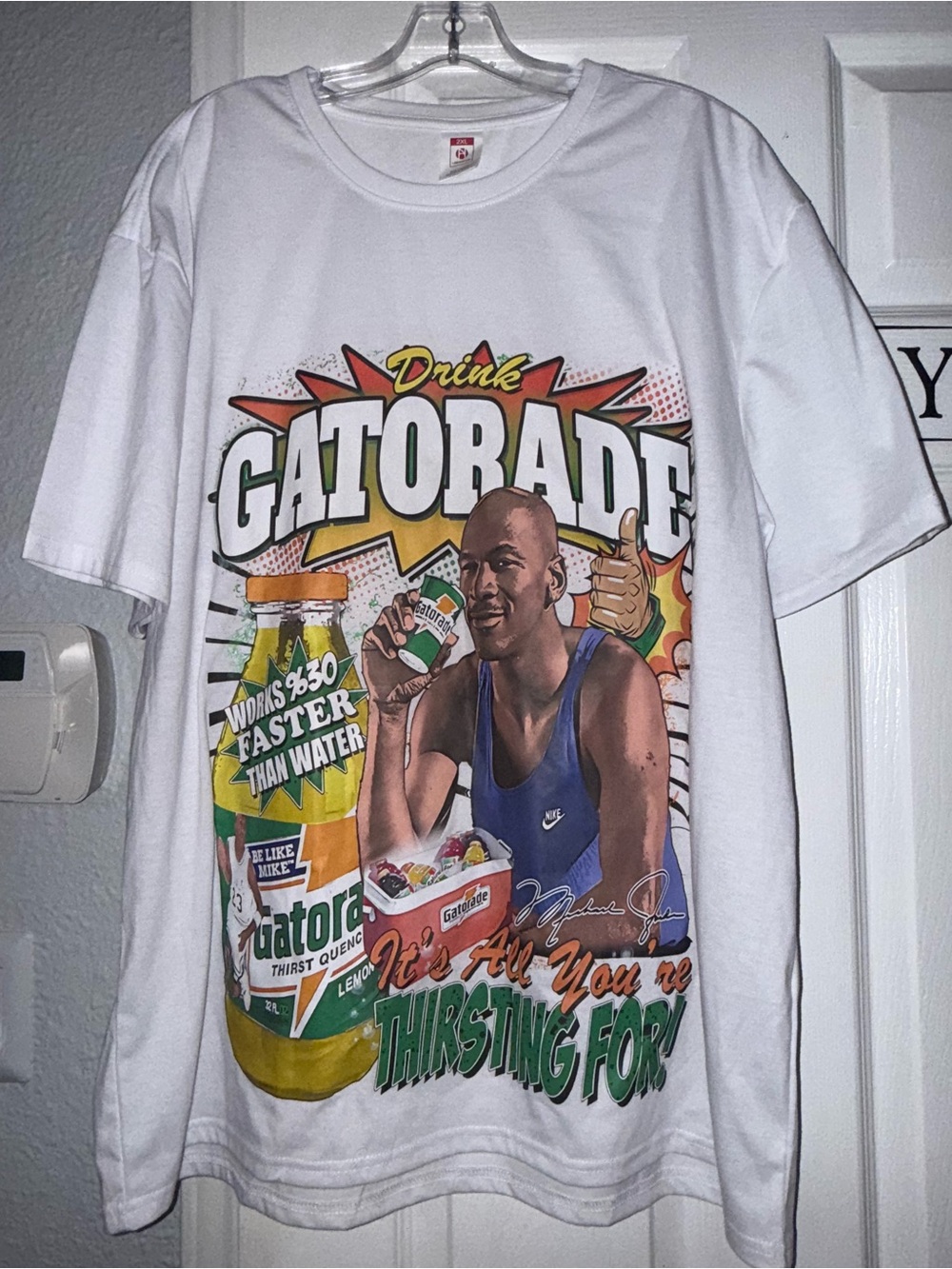 Nike White Gatorade Graphic Short Sleeve Tee
